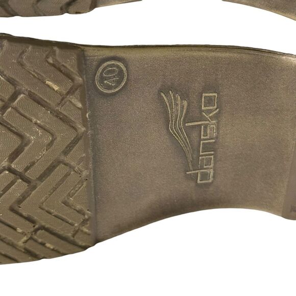 DANSKO WOMENS PURPLE LEATHER ROSE CLOGS SIZE 40 - Picture 10 of 11